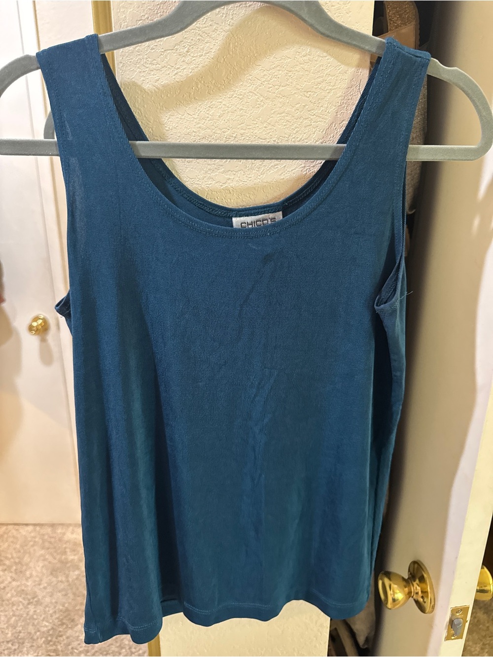 Chico's Deep Teal Scoop Neck Tank